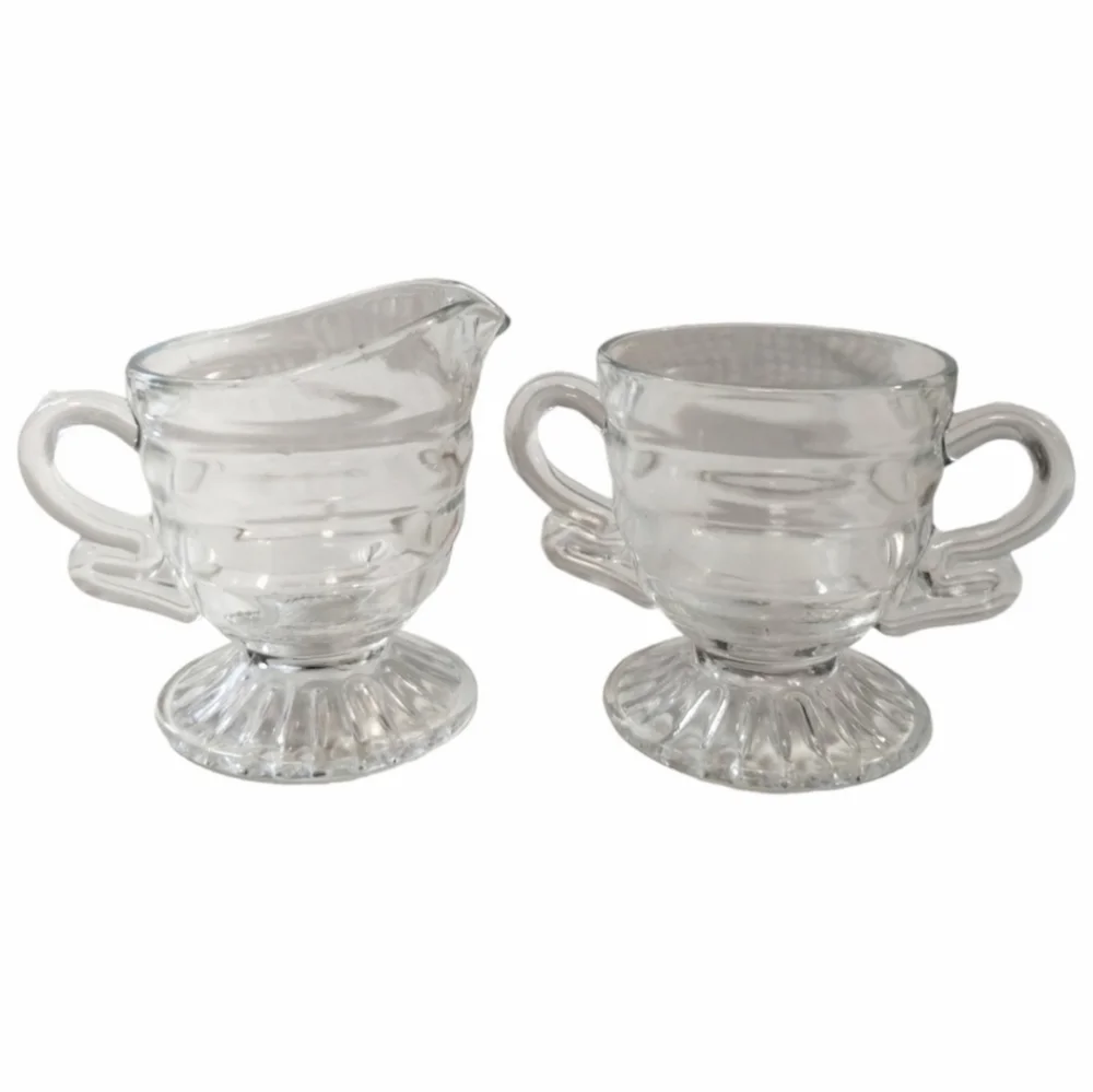 Vintage Indiana Glass Christmas Candy coffee set - Picture 1 of 4